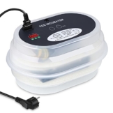 Amzdeal Inkubator, Vollautomatische Brutmaschine, Motorbrüter Hühner, Brutapparat mit LED Temperaturanzeige und Präzieser Temperaturfühler, Temperatur und Feuchtigkeitsregulierung, für 9-12 Hühnereier - 1