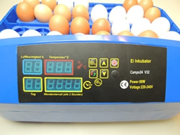 Campo24 V32 Motorbrüter für 32 Eier Inkubator Vollautomatischer Motorbrüter Incubator - 5