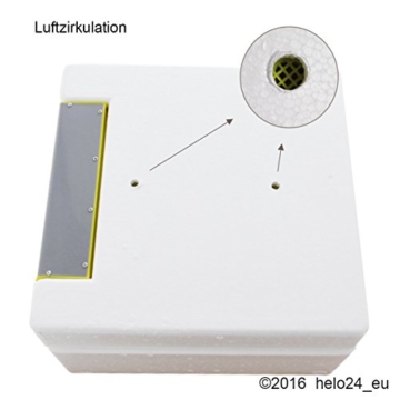 Helo Inkubator Brutmaschine EW-48 mit Zeitschaltuhr, automatische Wendefunktion, Temperaturregler und Temperaturalarm - 8