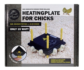 Küken-Wärmeplatte Comfort 25x25cm - 15 Watt, Heizplatte, Heizmatte, Kükenwärmer, Heizkabel, Inkubator, Kunstglucke, Wärmebirne - 4