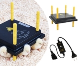 Küken-Wärmeplatten-Set: Wärmeplatte Comfort 25x25cm (15W, 230V) +Temperaturregler für die professionelle Kükenaufzucht, Heizmatte, Kükenwärmer, Heizkabel, Inkubator, Kunstglucke, Wärmebirne - 1