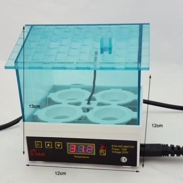 MagiDeal Mini Inkubator Digitale Vollautomatischer Brutkasten Brutmaschine für 4 Eier - 8