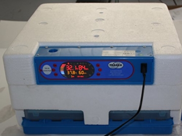 TRADEX Brutmaschine, Motorbrüter, vollautomatisch, ROLLENWENDUNG, Aktive Luftbefeuchtung, Automatikprogramme, eingebaute Schierlampe - 2