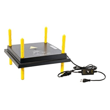 VOSS.farming Küken-Wärmeplatte Comfort 30 x 30 cm MIT TEMPERATURREGLER - 22 Watt, Hochwertige Heizplatte, Kükenwärmer, Wärmelampe, Stalllampe, Inkubator, Kunstglucke - 2