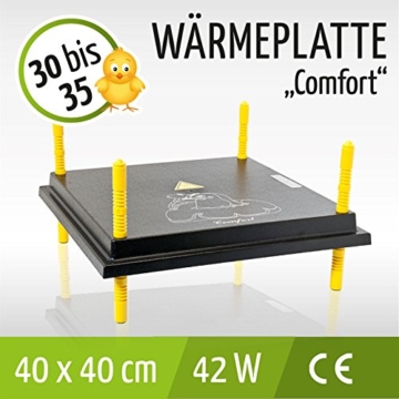 VOSS.farming Küken-Wärmeplatte Comfort 40 x 40 cm - 42 Watt, Hochwertige Heizplatte, Kükenwärmer, Wärmelampe, Stalllampe, Inkubator, Kunstglucke - 3