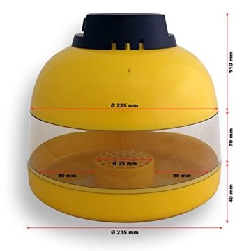 Wiltec Brutmaschine 10 Eier Brutapparat Flächenbrüter Inkubator Brutkasten - 4