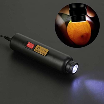ZJchao Schierlampe Ei Candler Zucht Ei Fruchtbarkeitsprüfer, EU-Stecker - 5